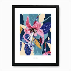 Colourful Flower Illustration Poster Fuchsia 4 Art Print