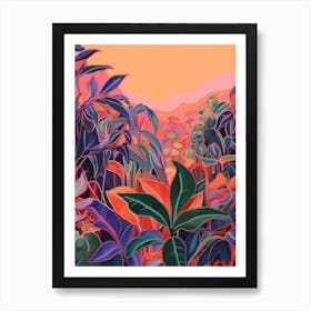 Boho Plant Painting Tradescantia Tricolor Art Print