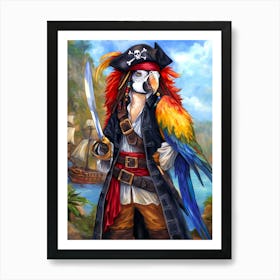 Pirate Parrot Art Print