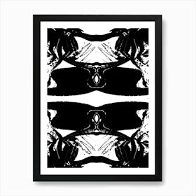 Black And White Abstract 3 Art Print