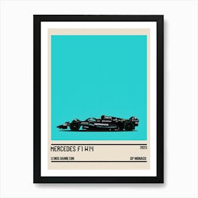 Mercedes F1 W14 Amg Petronas F1 4° Gp Monaco 2023 Lewis Hamilton Art Print
