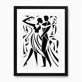 Line Art Inspired By The Dance By Matisse 4 Art Print