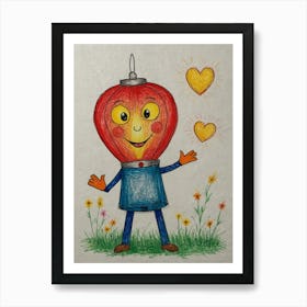 Little Red Heart Art Print