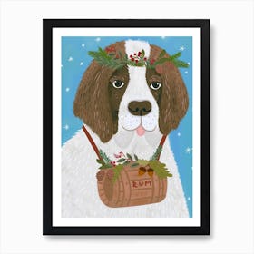 St Bernard Dog Art Print