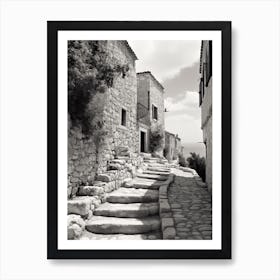 Hvar, Croatia, Black And White Old Photo 3 Art Print