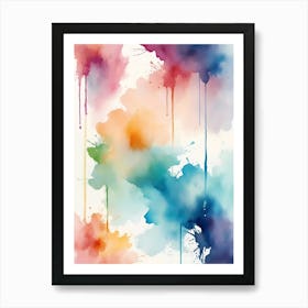 Watercolor Splatters 3 Art Print