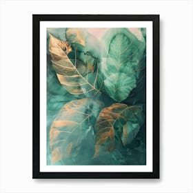 Abstract Leaves Canvas Art Art Print