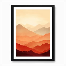 Abstract Mountain Landscape 1 Art Print