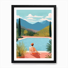 Lounging By The Pool 5 Art Print