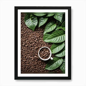 Coffee beans in a Cup Art Print