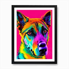 German Shepherd Andy Warhol Style Dog Art Print