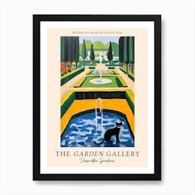 The Garden Gallery, Versailles Gardens France, Cats Matisse Style 1  Art Print