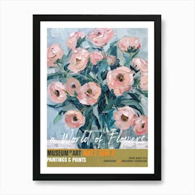 A World Of Flowers, Van Gogh Exhibition Ranunculus 3 Art Print