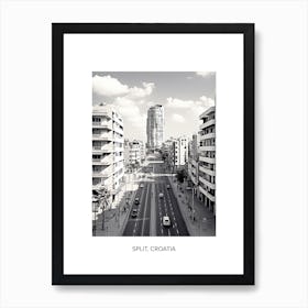 Poster Of Tel Aviv, Israel, Photography In Black And White 5 Art Print