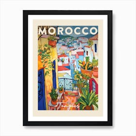 Tangier Morocco 2 Fauvist Painting Travel Poster Art Print