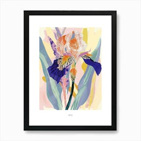 Colourful Flower Illustration Poster Iris 2 Art Print