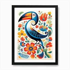 Scandinavian Bird Illustration Toucan 1 Art Print