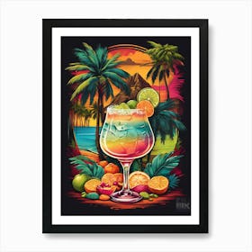 Tropical Cocktail Art Print