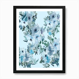 Watercolor Flowers - Veronica blue flower 2 Art Print