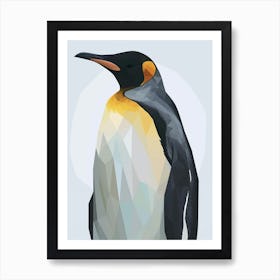 Emperor Penguin Bartolom Island Minimalist Illustration 2 Art Print