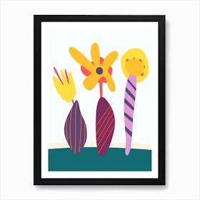 Mod Flowers Art Print