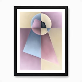 Abstract Pastel Colour Shape 1 Art Print