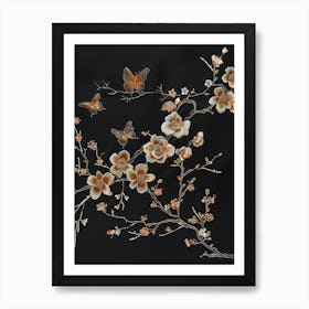 Blossoms And Butterflies Art Print