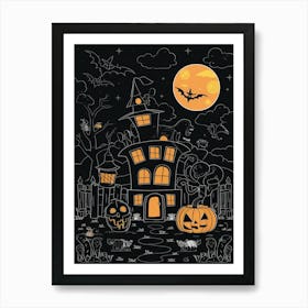 Halloween House 1 Art Print