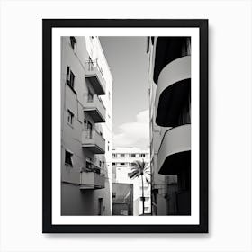 Malaga, Spain, Black And White Photography 2 Art Print