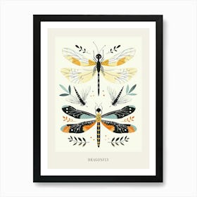 Colourful Insect Illustration Dragonfly 6 Poster Art Print