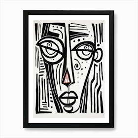 Circle Geometric Face 6 Art Print