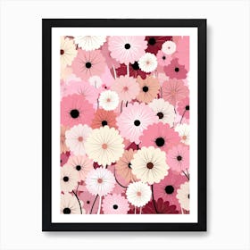 Pink Flowers Seamless Poster