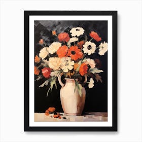 Bouquet Of Flowers, Autumn Fall Florals Painting 2 Art Print