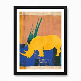 Rhino 3 Cut Out Collage Affiche