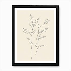 Single Line Drawing Art Print