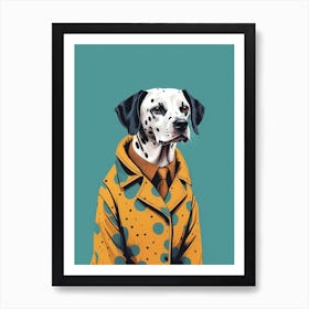 Dalmatian Dog Portrait In A Suit (19) Art Print