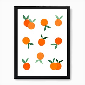 Oranges Pattern Art Print