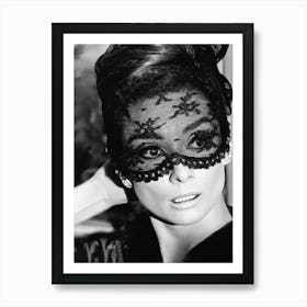 Audrey Hepburn Fashion Black And White Art Print