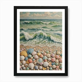 Shells On The Beach Art Print