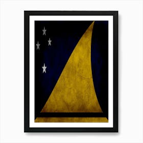 Tokelau Flag Texture Art Print