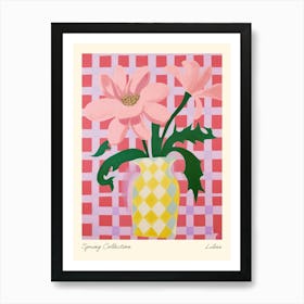 Spring Collection Lilies Flower Vase 4 Art Print