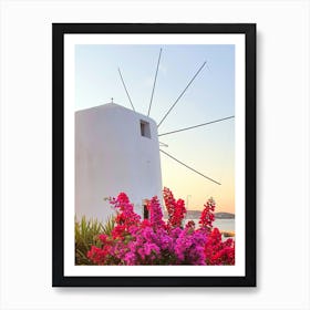 Greek Windmill in Paros 1 Art Print