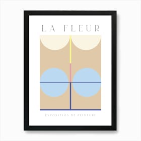 La Fleur Geometric Flowers Poster Set 1 Art Print