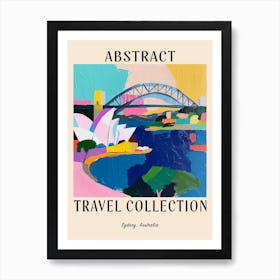 Abstract Travel Collection Poster Sydney Australia 3 Art Print