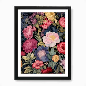 Floral Wallpaper 388 Art Print