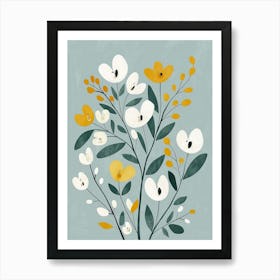 Pear Tree Flat Illustration 7 Art Print