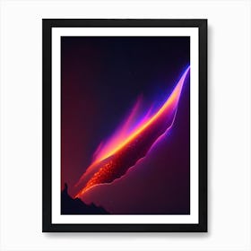 Comet Tail Neon Nights Space Art Print