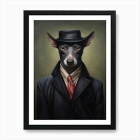 Gangster Dog Xoloitzcuintli Mexican Hairless Dog Art Print