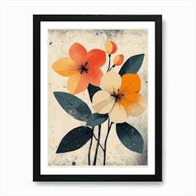 Orange And Yellow Flowers 1 Art Print