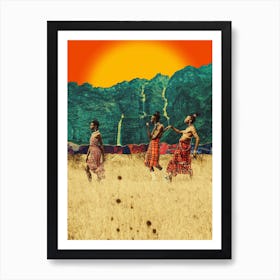 African Ripped Collage Art Print